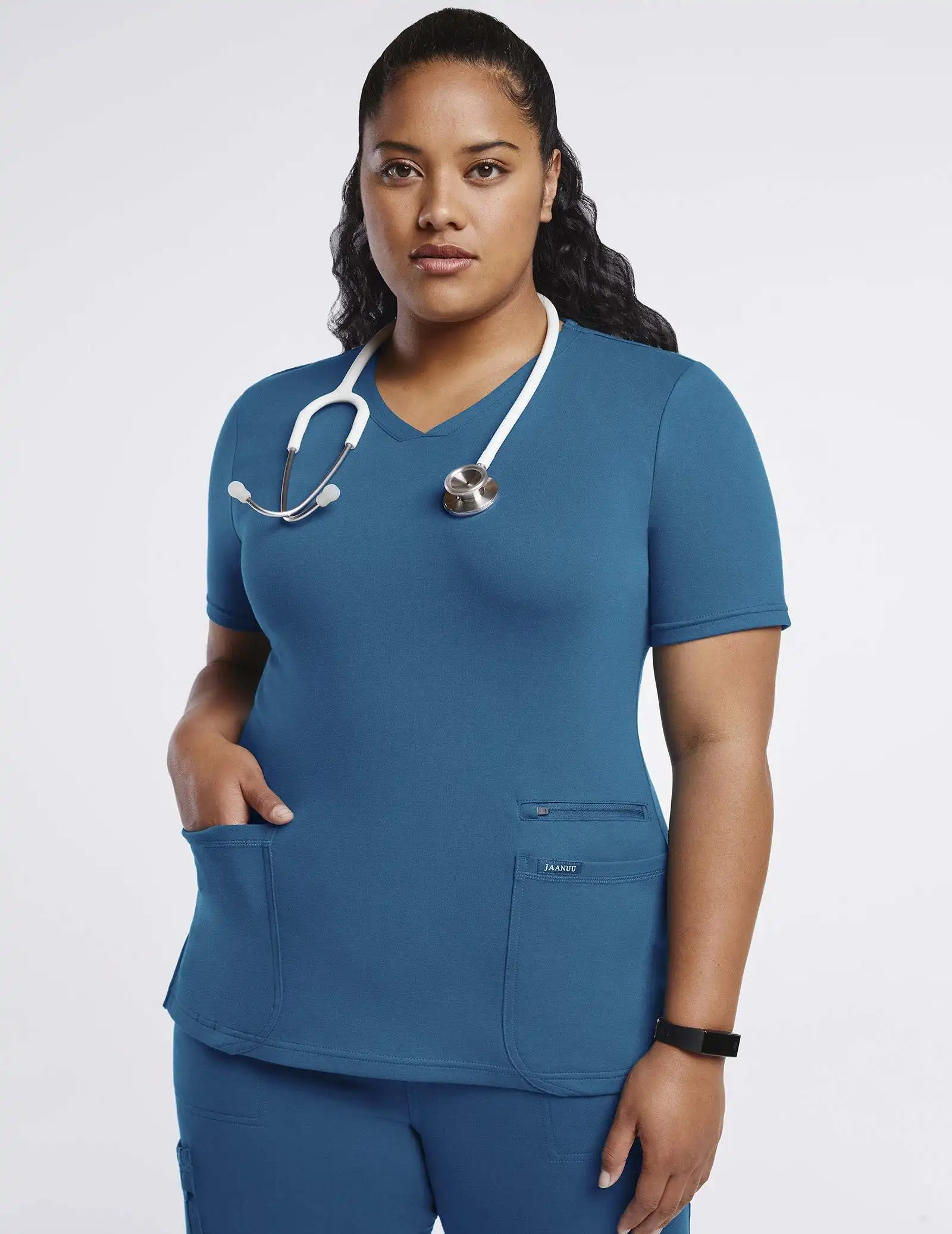 Classic Design Ecofriendly Scrubs Uniforms Top Vneck Nurse Scrub