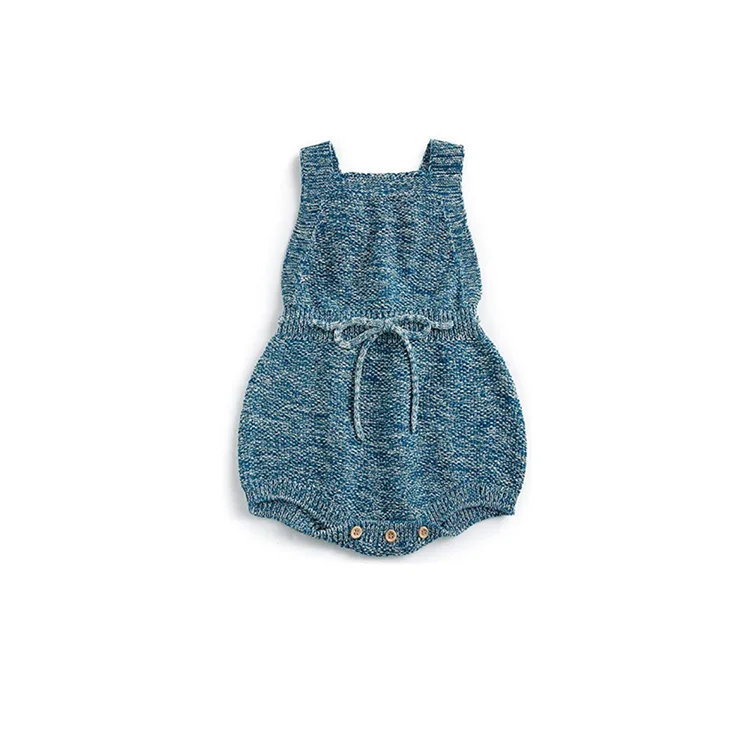 
Kids Baby Girl Knit Solid Color Romper Sleeveless Baby Sweater Clothes 