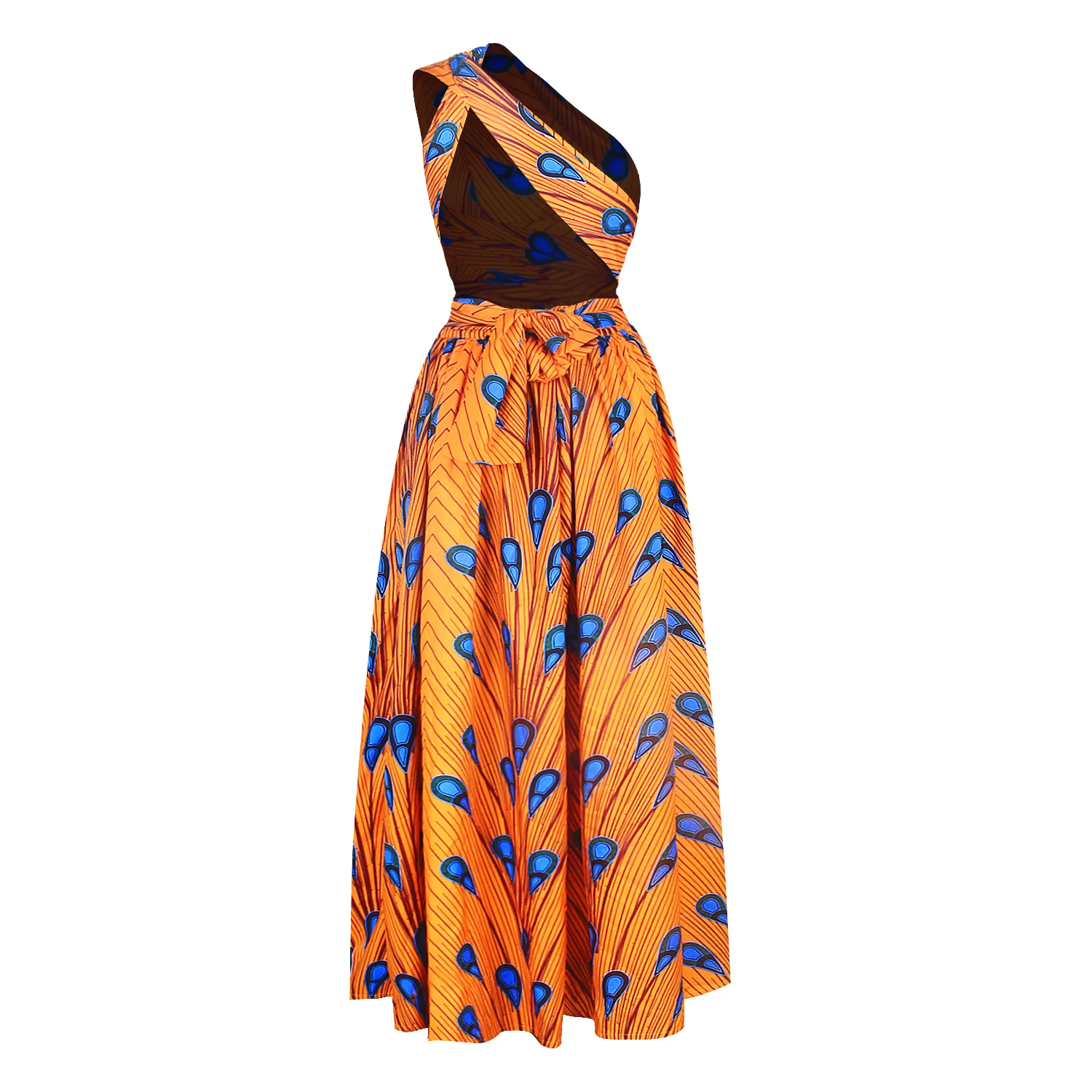 热销批发夏季无袖v领服装南非女装长连衣裙