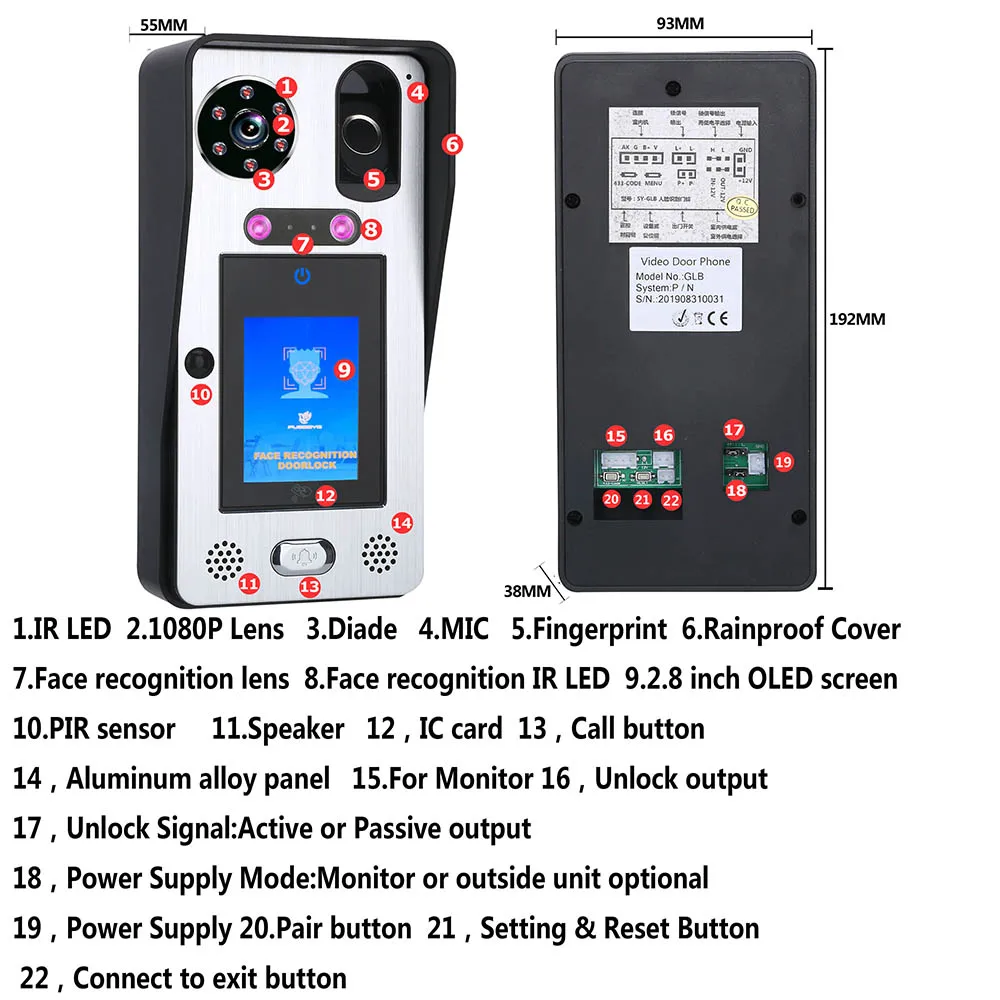 wired doorbell with camera