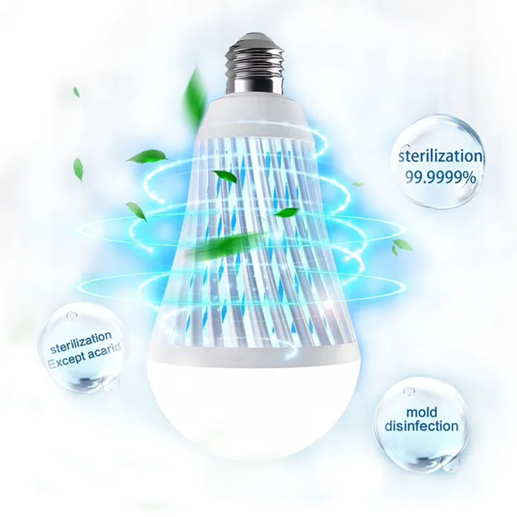 2020 Newest E26/E27 15W Screw In UV Germicidal Lamp Led UVC Light Bulb