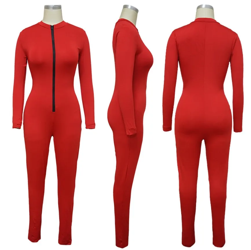 Custom Make New Arrival Sexy Tight Women Fashion Long Sleeves Jumpsuit ...