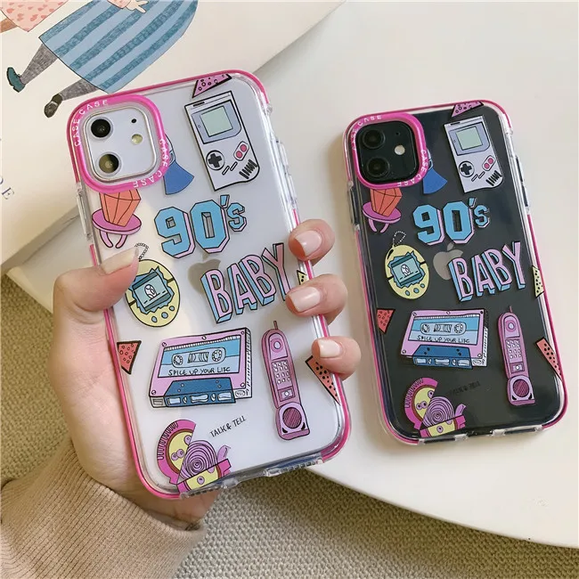 Harajuku Label Clear Girls Silicone Phone Case Cover For Iphone 11 Pro ...