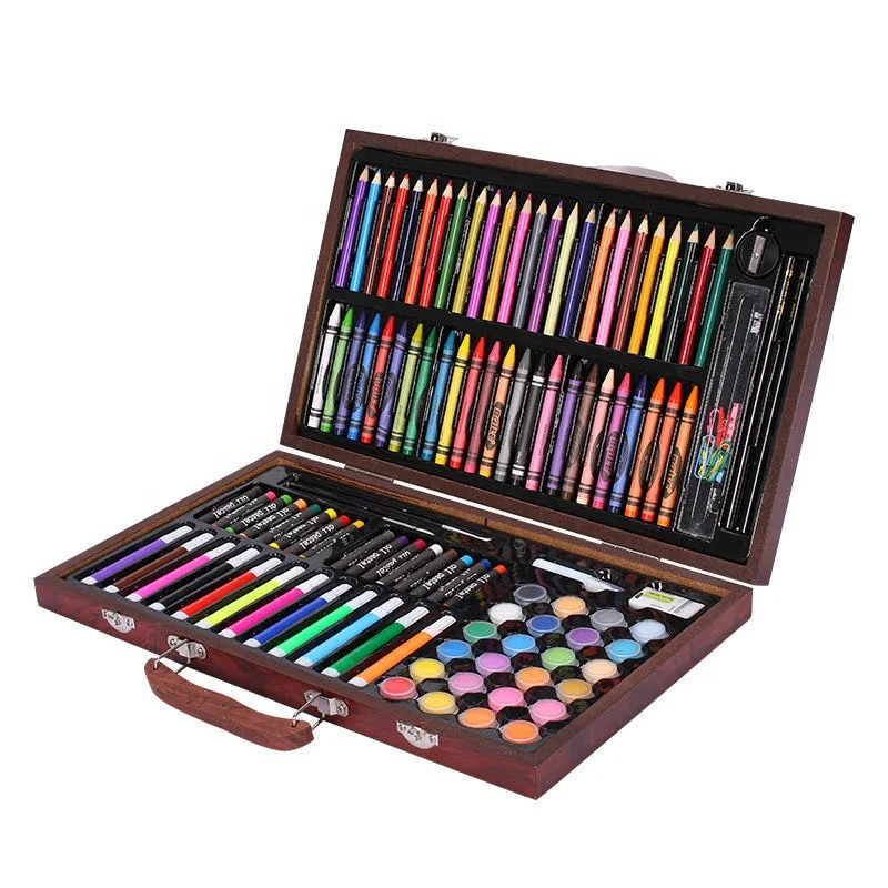 120pcs High Quality Wooden Box Art Drawing Set Buy High Quality Art Drawing Set,Wooden Box Art