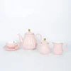 Classic gold plated porcelain tea set plated coffee tea sets
