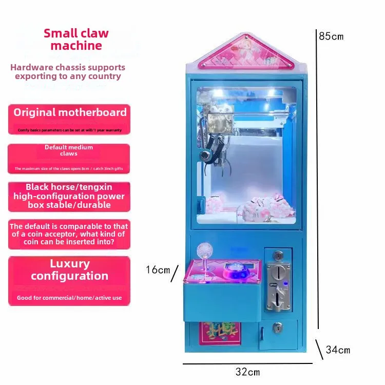 Wholesale Single Coin Operated Arcade Crane Machine New Net Red Snack Grab Source for City Entertainment Venues