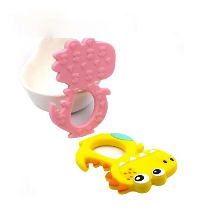 Hot Sale Dinosaur Silicone Baby Teething Toys Baby Bpa Free Food Grade