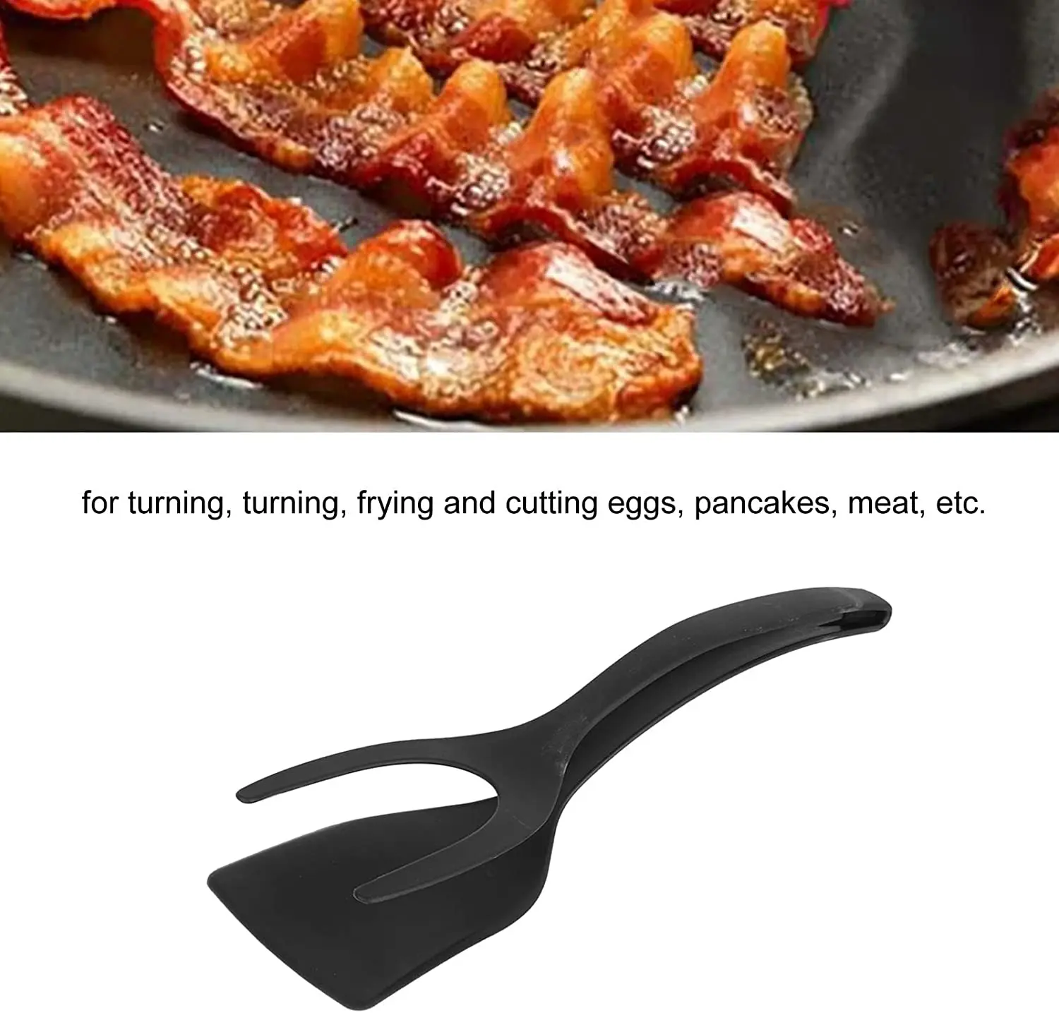 Egg Spatula Tongs Fried Egg Double Spatula Nonstick Pancakes