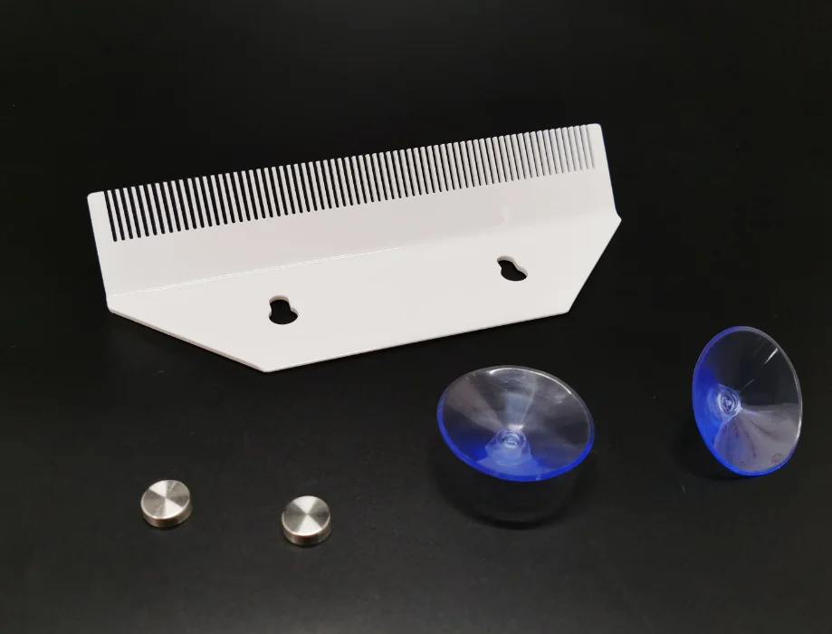 White Wall Mounted Hair Display Acrylic Hair Extension Display Stand