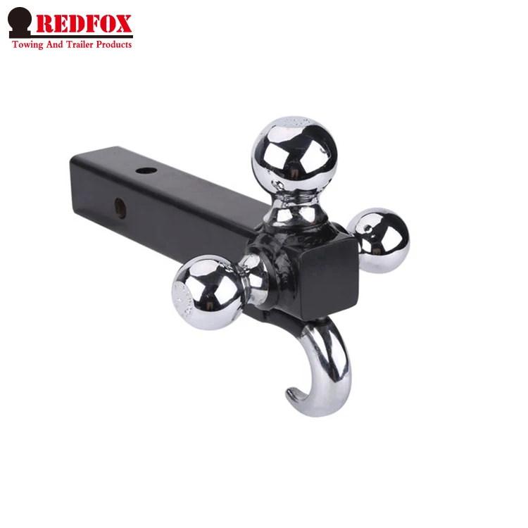 Tri Ball Hitch with Hook,3 Ball Trailer Hitch Heavy Duty Receiver Mount 1 7//8 2 2 5//16 Towing