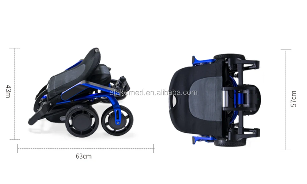 Magnesium Alloy 17KG Electric Wheelchair for the Disabled Lightweight Folding Sale