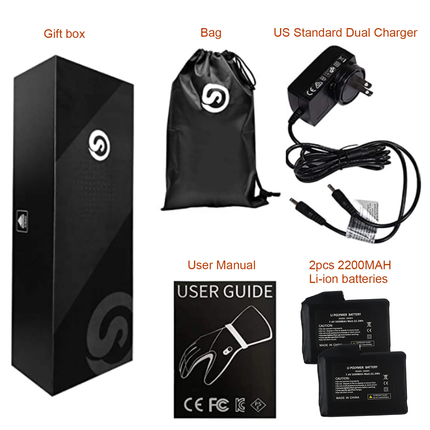 Custom Waterproof Thermal Winter Rechargeable Battery Heating Glove