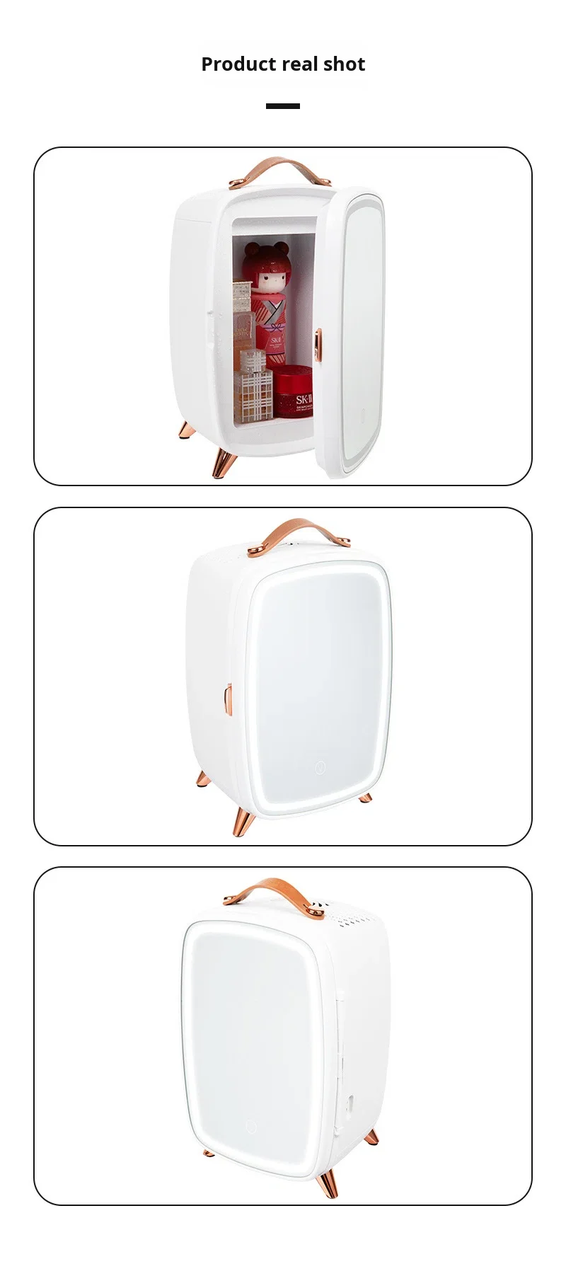 6L mirror led cosmetic refrigerator