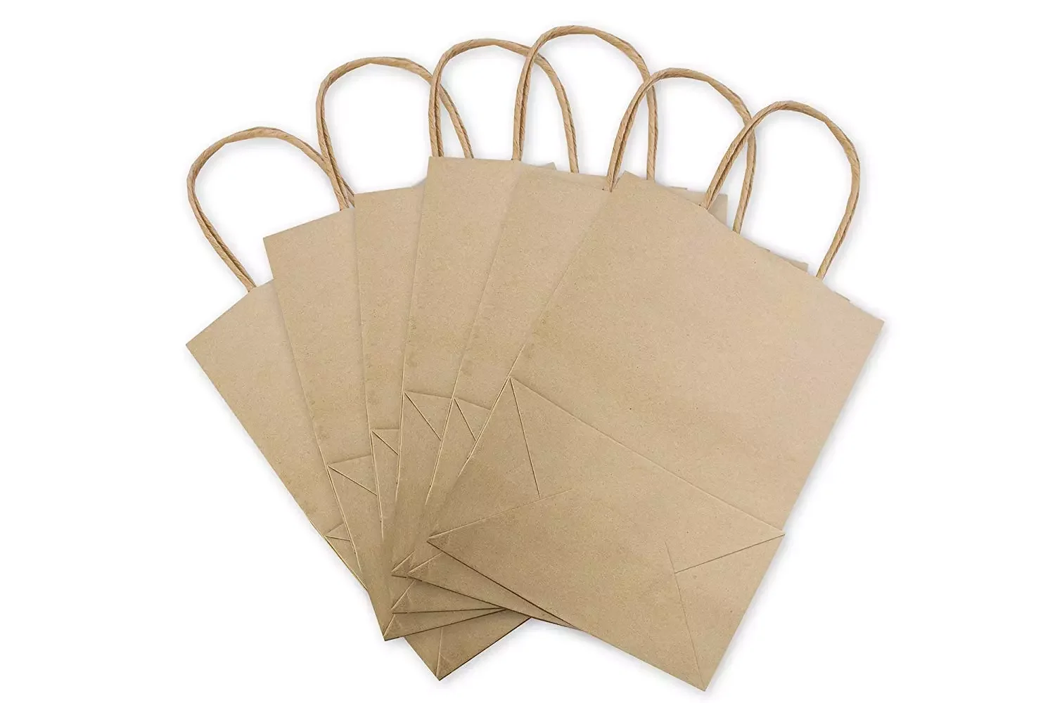 Plain Brown Kraft Paper Bag With Twisted String Handle Custom 120 Gsm