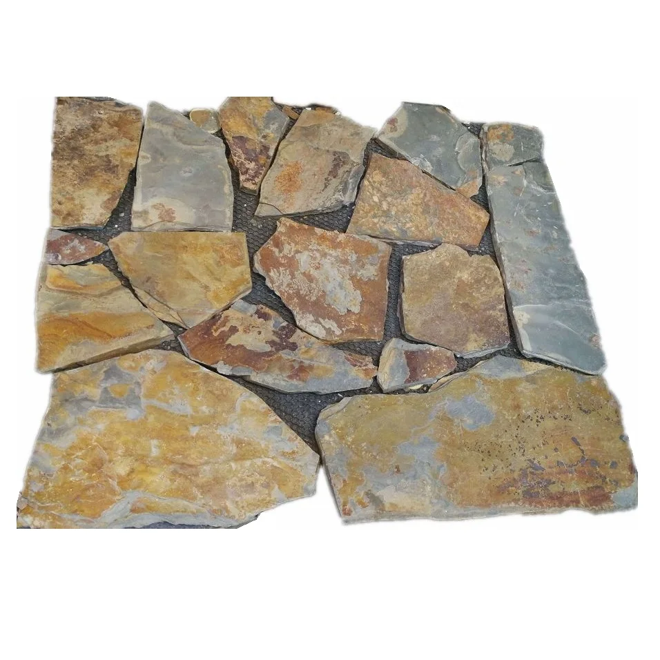 Cheapest Rusty Slate Natural Stone Crazy Paving Tile Outdoor