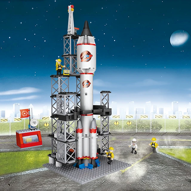 Cogo 3d Diy 309 Pcs Space Rocket Launching Stations With Figures ...