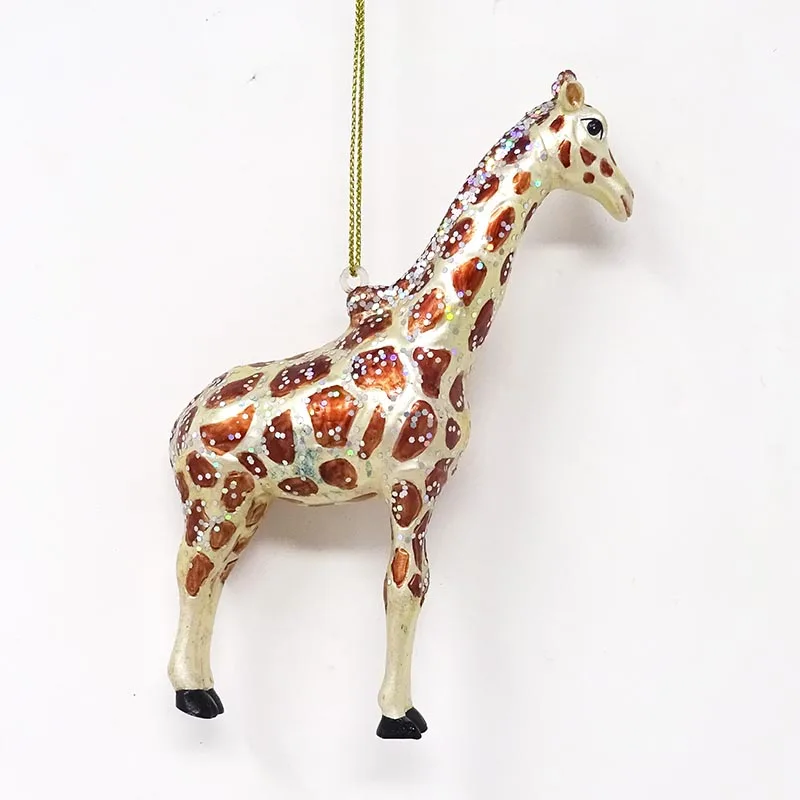 New Style Fashionable Christmas Animal Ornaments Glass Giraffe