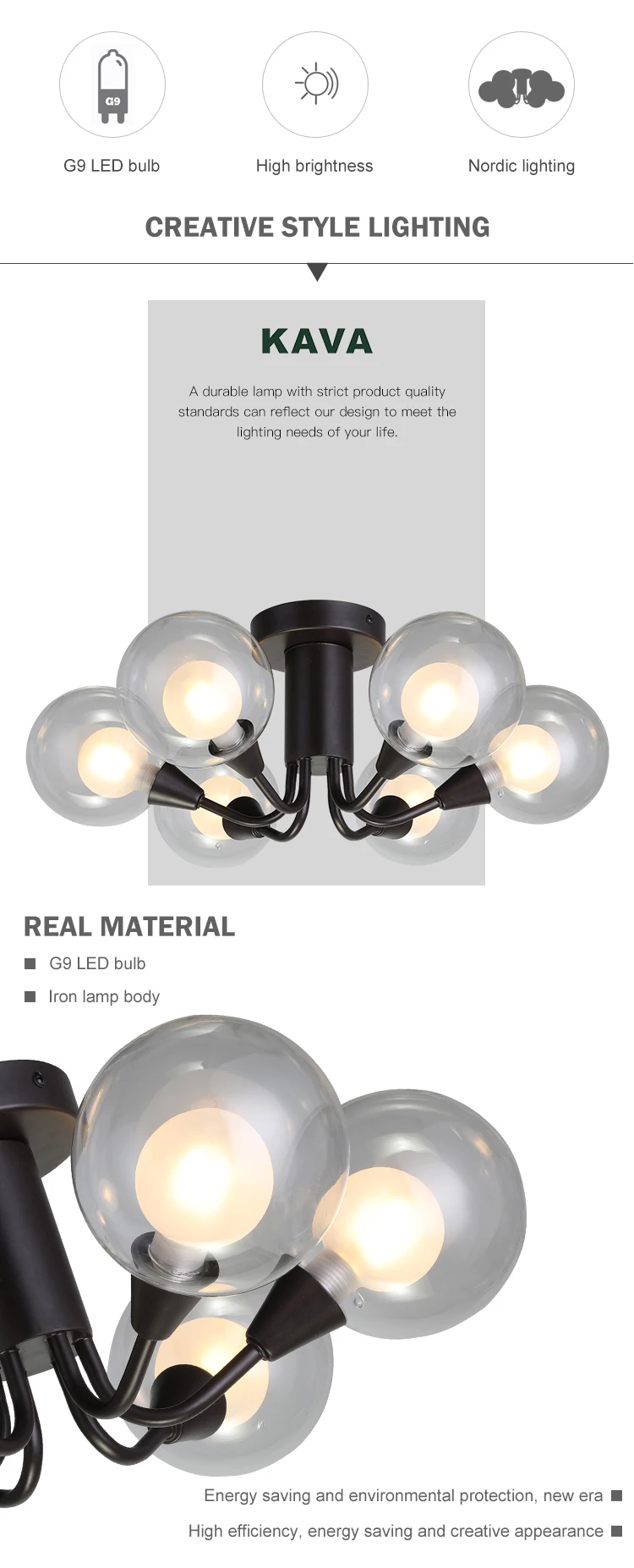 Modern Indoor Antique Decoration Home Decorative Round Ball LED Ceiling Lamp