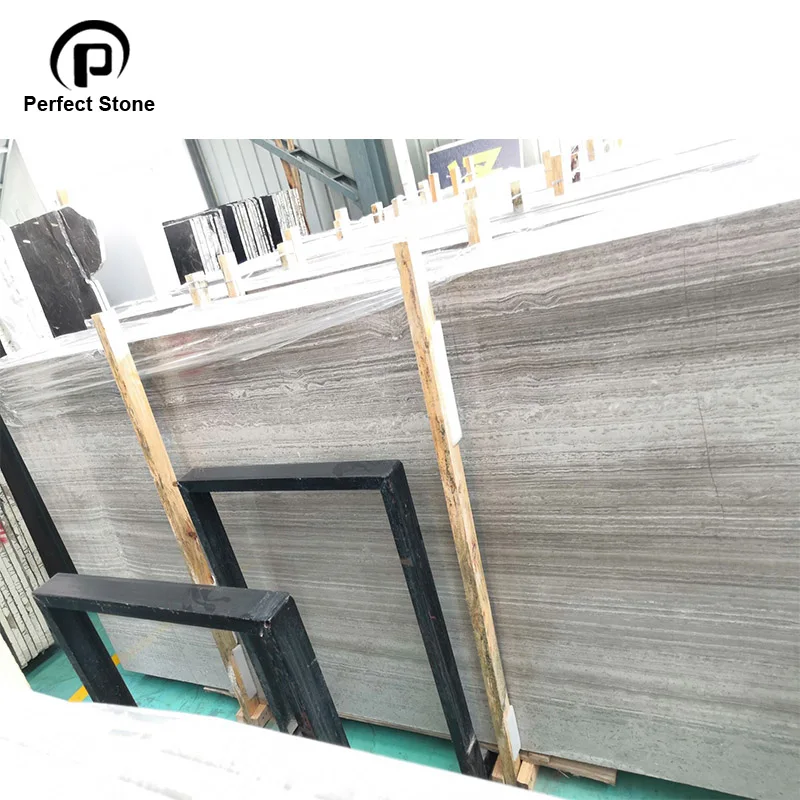Grey wood vein marble slabs - wooden-marble
