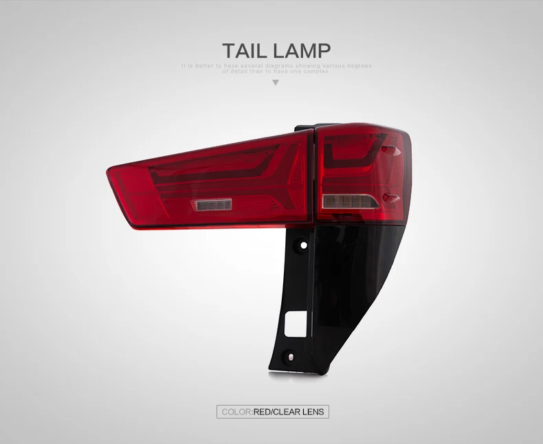Vland Factory Car Accessories Tail Lamp For Innova 2016-UP LED Tail Light With Plug And Play Design Rear Lamp