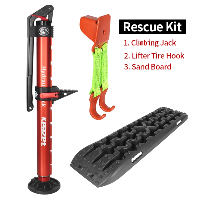 Keazet 4429lb Hydraulic Climbing Jack Rescue Tools Kit Manual Jack