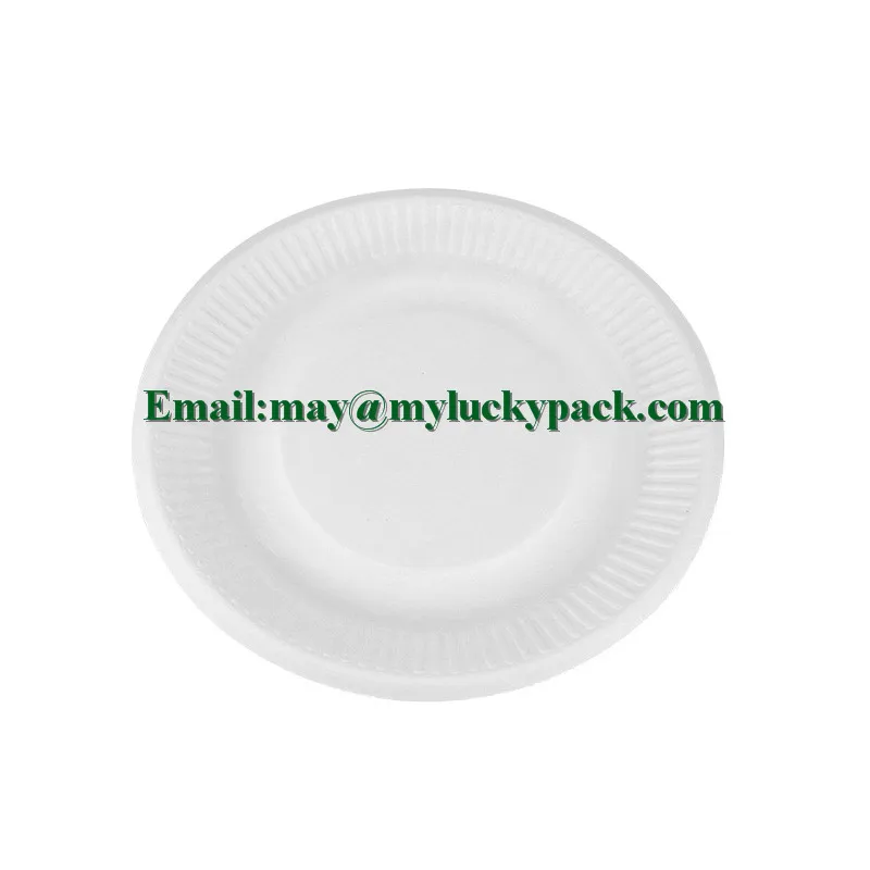 Premium Eco Friendly Paper Plate 9" Compostable White Cardboard Plates