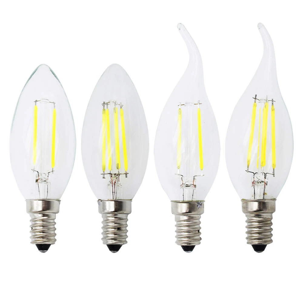 C35 led candle filament light bulb Retro e14 led filament candle bulb dimmable edison filament bulb For Indoor Hom