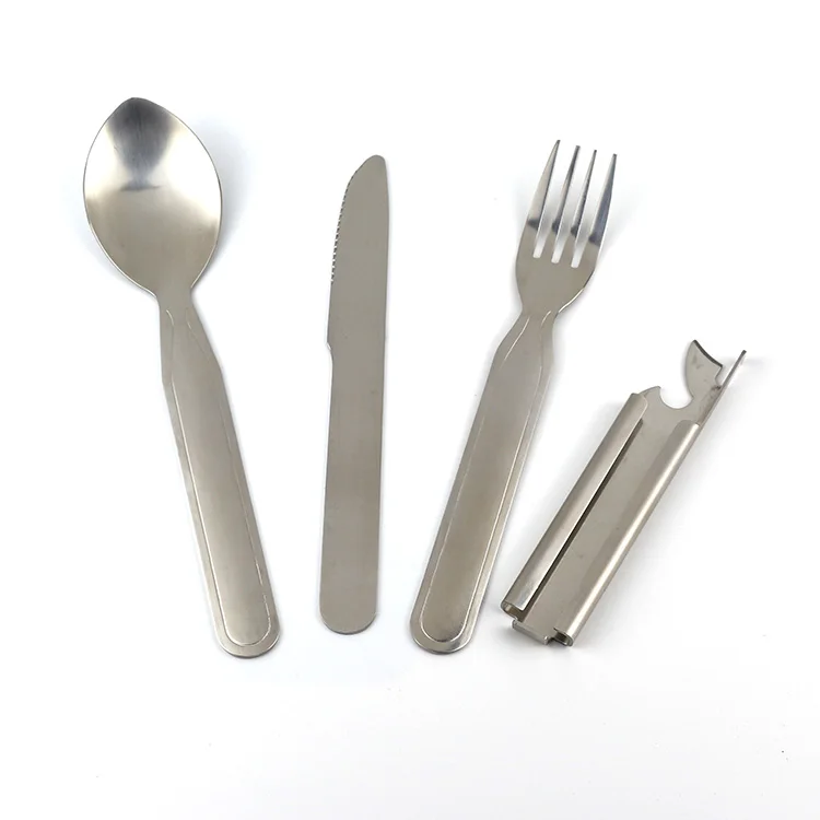 Picnic Flatware Set Multifunction Camping Cutlery Tool Stainless Steel