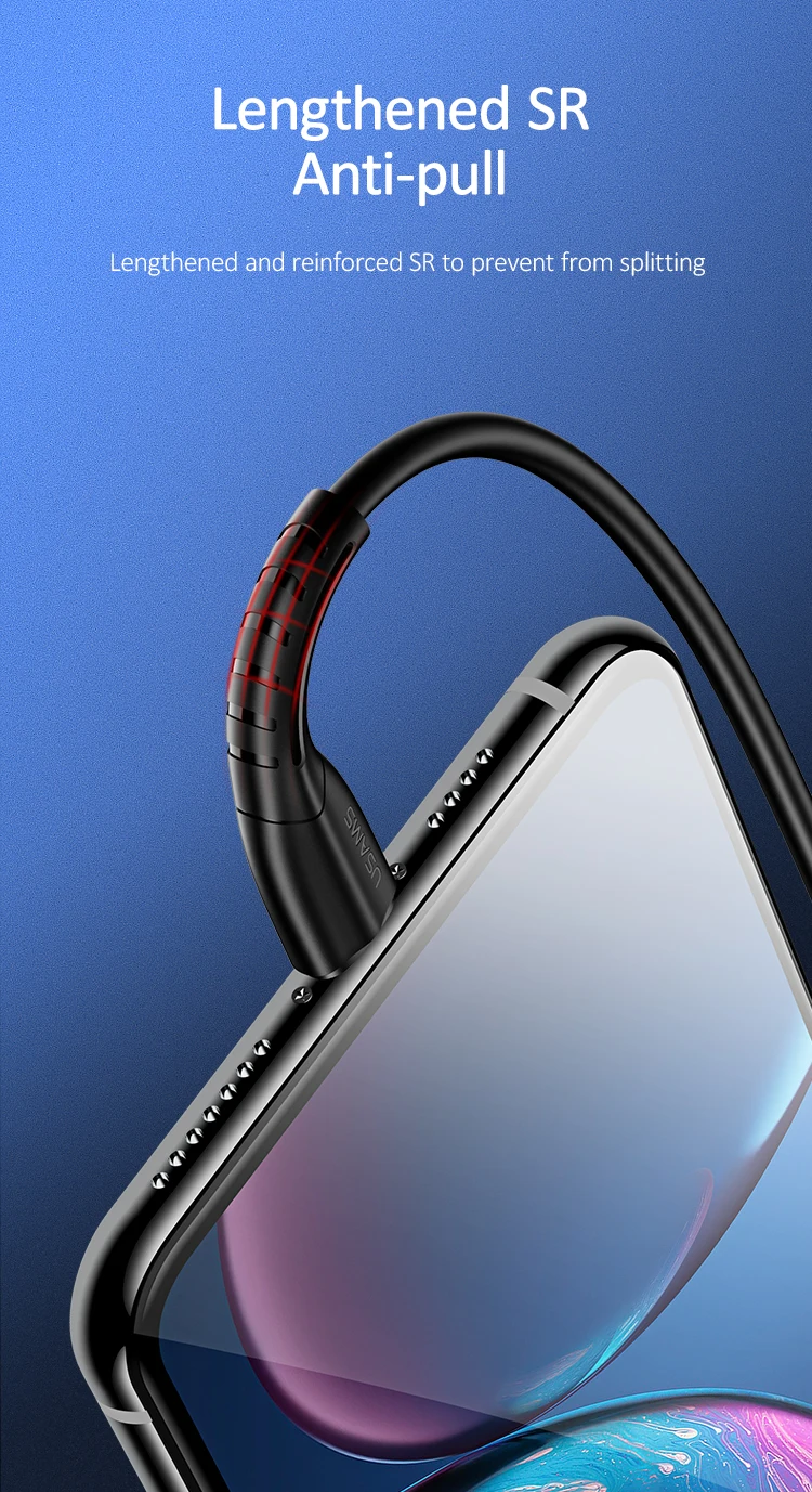 USAMS SJ364 free shipping Charging 1m USB Cable For iphone 11 pro max