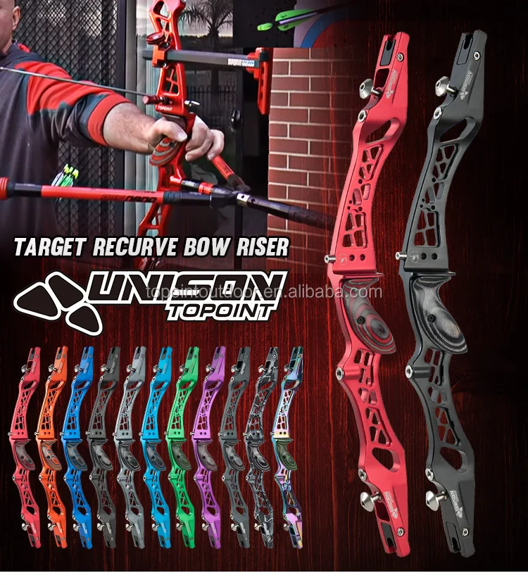 Topoint Archer Recurve Bow Riser Unison,25inch Cnc Aluminum 6061t6 Bow Riser,For All Ilf Bow