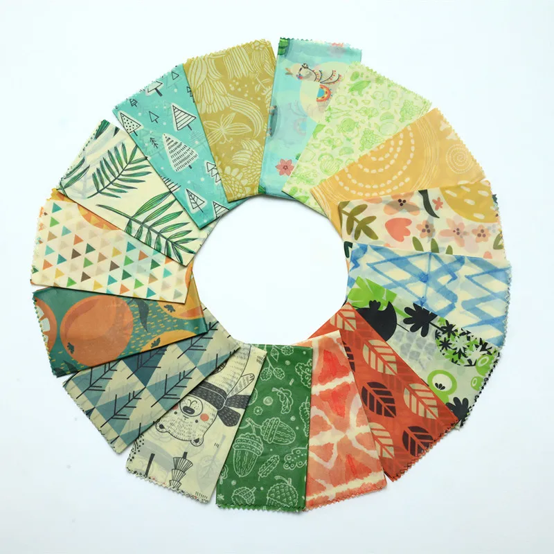 Eco-friendly sustainable washable FDA certified reusable food packaging wrap beeswax for sandwich