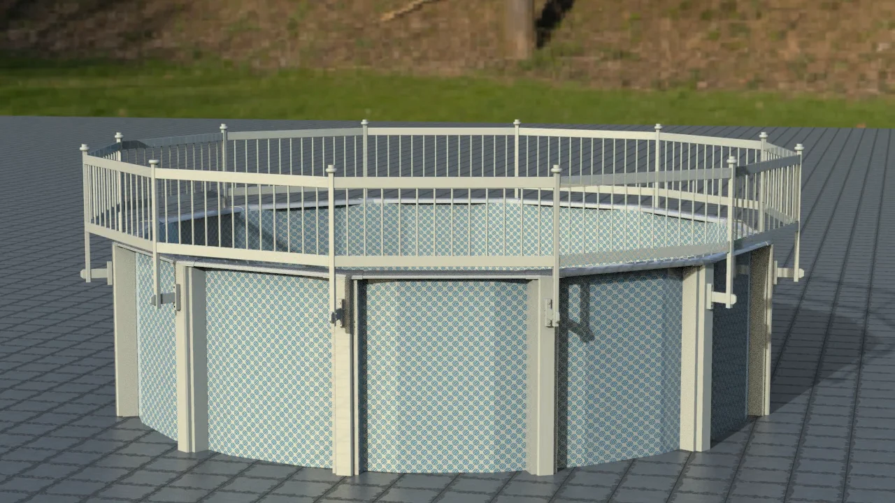 Fentech Norust White Pvc Swimming Safety Pool Fence Buy Safety Pool