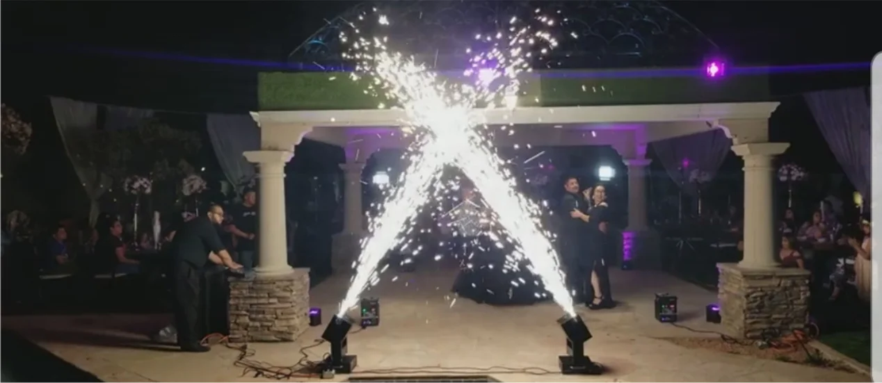 New arrival moving head spark machine