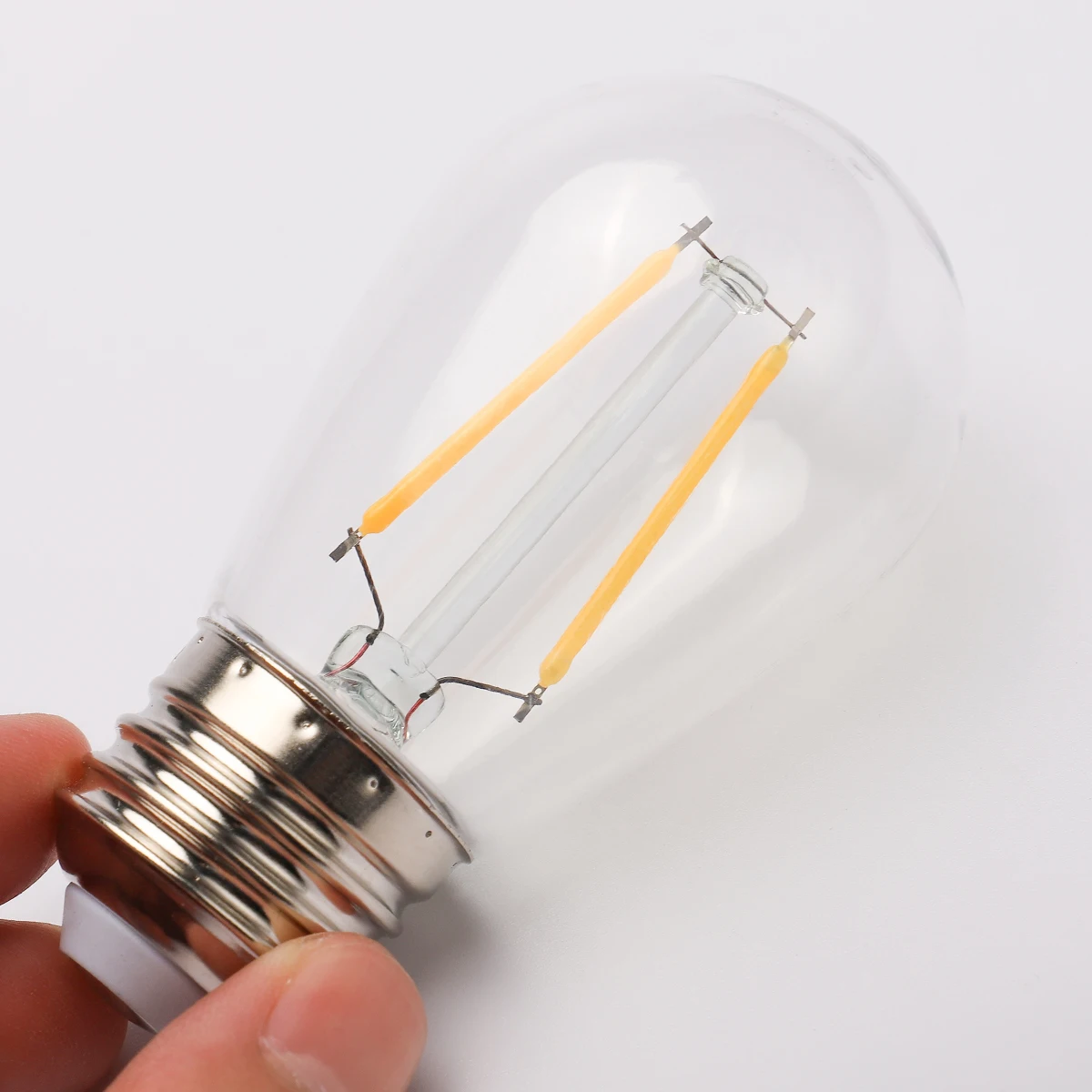 Warm Color E26 E27 Medium Base Lamp 1W 2700K S14 Led Filament Bulb for Indoor Outdoor Decorative String Lights