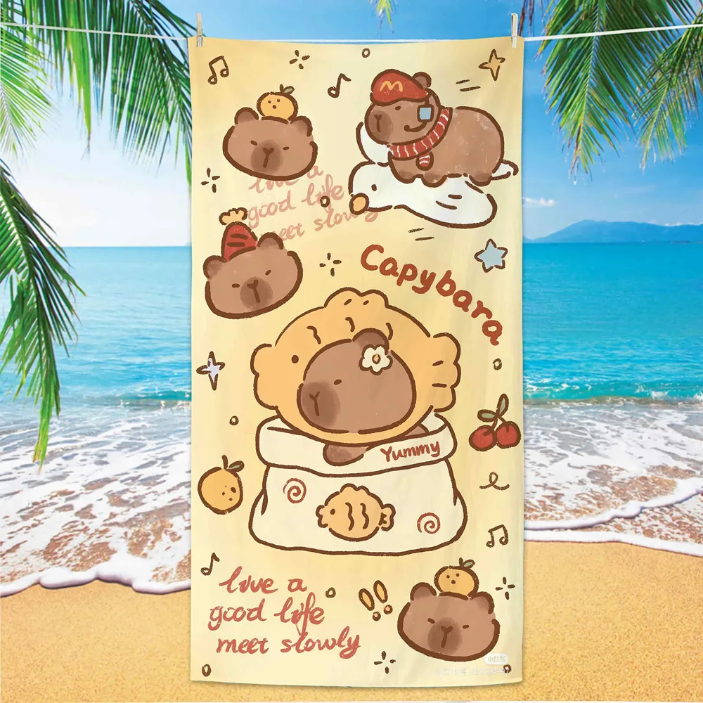 Kapi Bara Kids Beach Towel Cute Dolphin Water Cartoon Pattern Quick-Drying Microfiber Bath Towel Explosion Print details