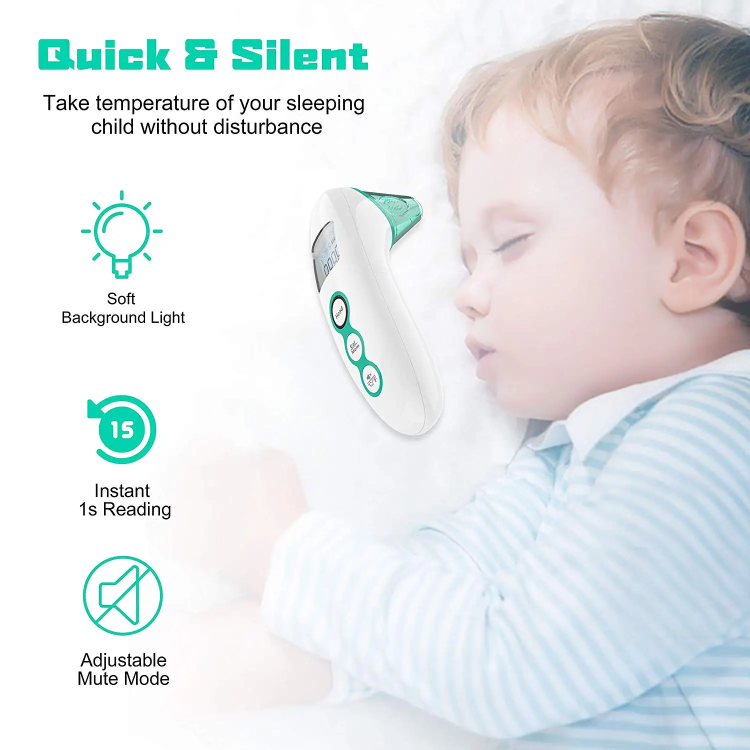 Digital Kids Forehead And Ear Thermometer Finicare Instant Reading Baby