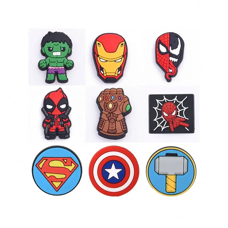 Cartoon Charms For Croc Shoes Decoration Deadpool Croc Charms With ...