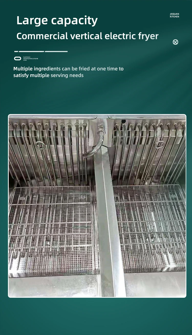 Jieguan DF-32A Commercial Vertical Computer Electric Fryer 2-Tank 14 ...