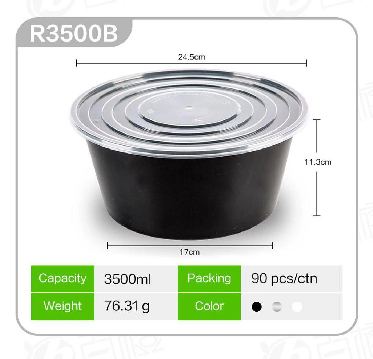 Round High Quality Togo Food Container Packing Disposable Plastic