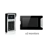 XSL-V70E-IDS-1V2 fashion type 7'' unlock by password and swipe ID card intercom system for 2 apartments video door phone