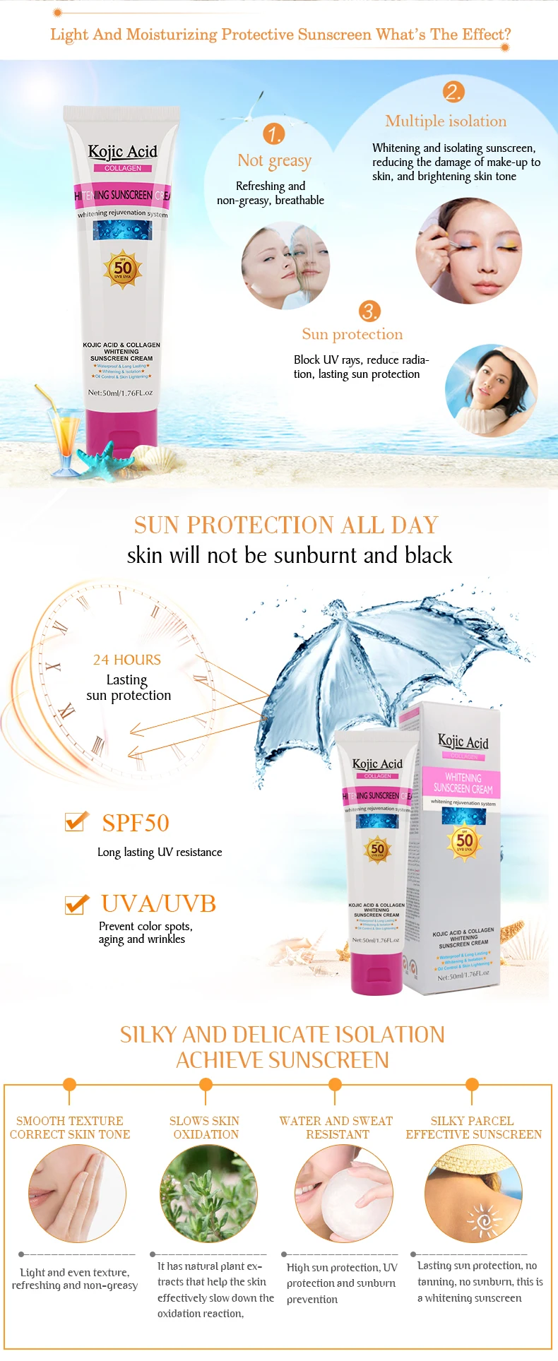 kojic sunblock for face