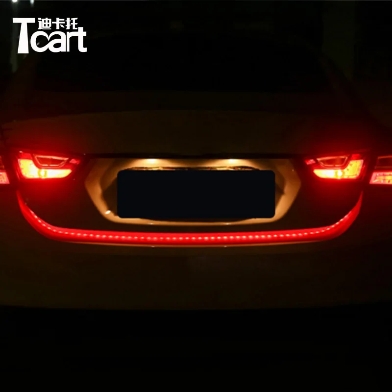Tcart Auto Lighting System 12V Dynamic Streamer Car LED Strip Turning Warning Brake Stop Tail Light RGB