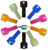 Branded usb flash drive metal key shape cool gadget business gift u disk