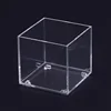 Creative portable convenience transparent clear candy storage cube flower gift display acrylic box for sale