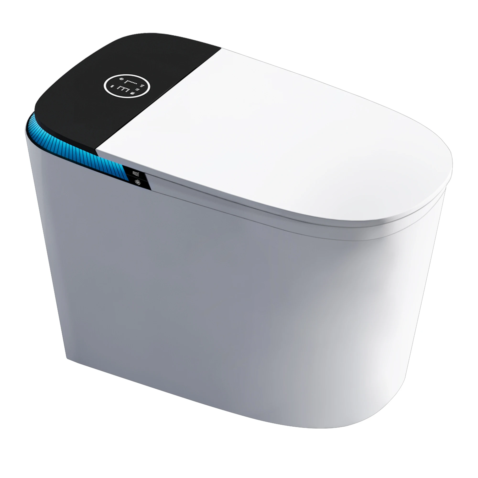 Auto Sensor Flush Electric One Piece Intelligent WC Commode Toilet Bowl ...