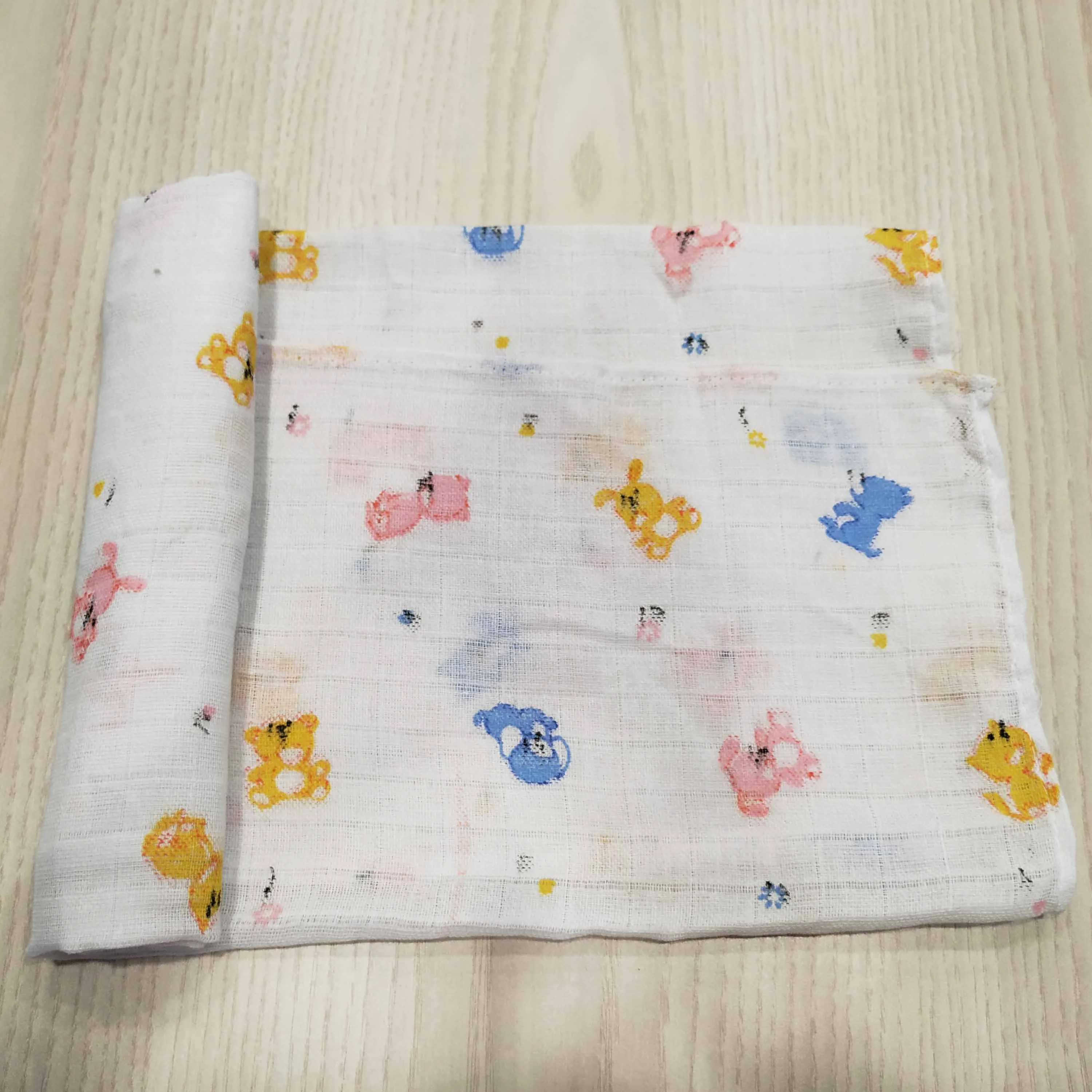 2 Layers Gauzes Muslin Baby Blanket 100 Cotton Muslin Infant Blankets