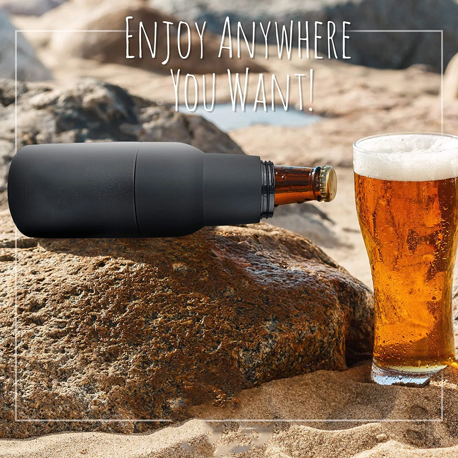 Custom Stainless Steel 12 Oz Beer Bottle Insulator Can Cooler Thermos