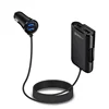 SUNLINE High Quality 4 USB ports back clipline car charger 4 port usb car charger with cable after sitting rear car