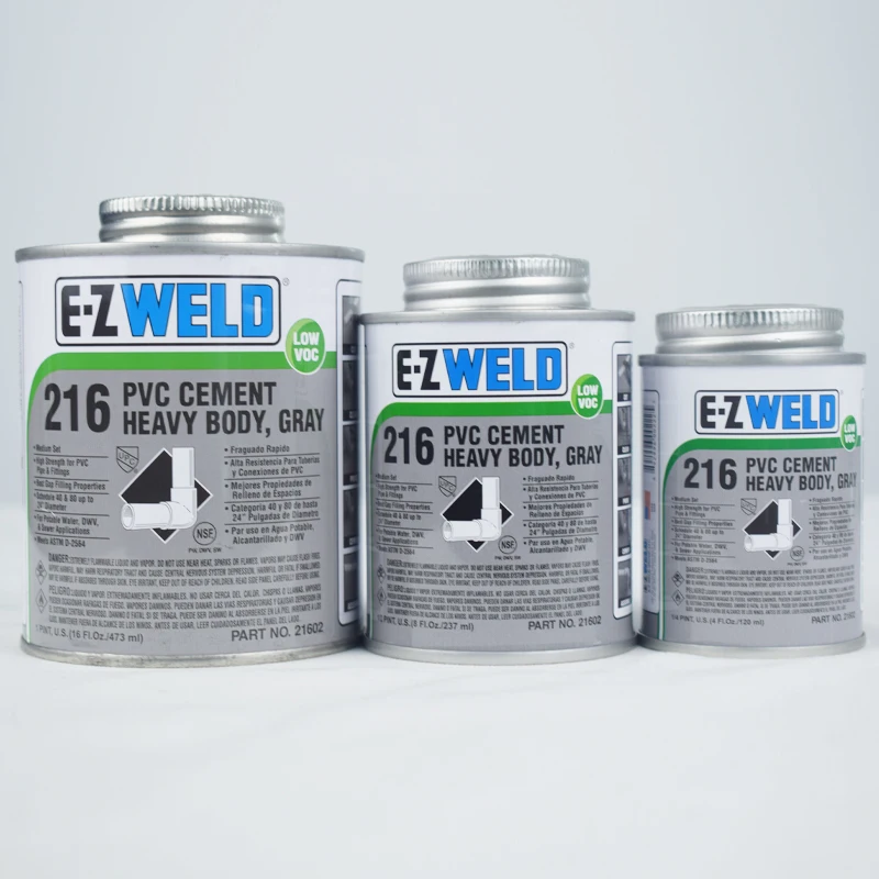 Pvc/cpvc Pipe Cement Gray Color Cpvc Pipe Glue High Pressure Resistant