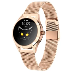 Ip68 Waterproof Smart Watch Women Lovely Bracelet Heart Rate Monitor Sleep Monitoring Kw10 Smartwatch For Ios Android